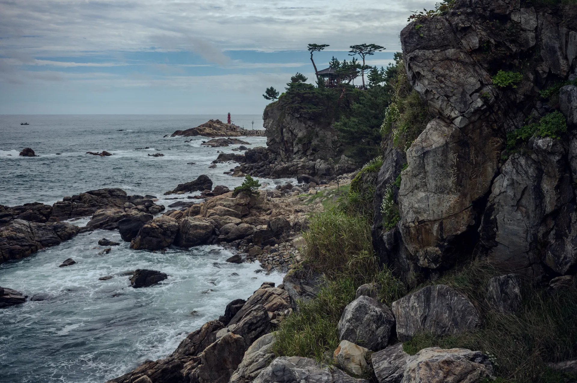 Naksansa, a Clifftop Temple Above the Storm-Grey East Sea