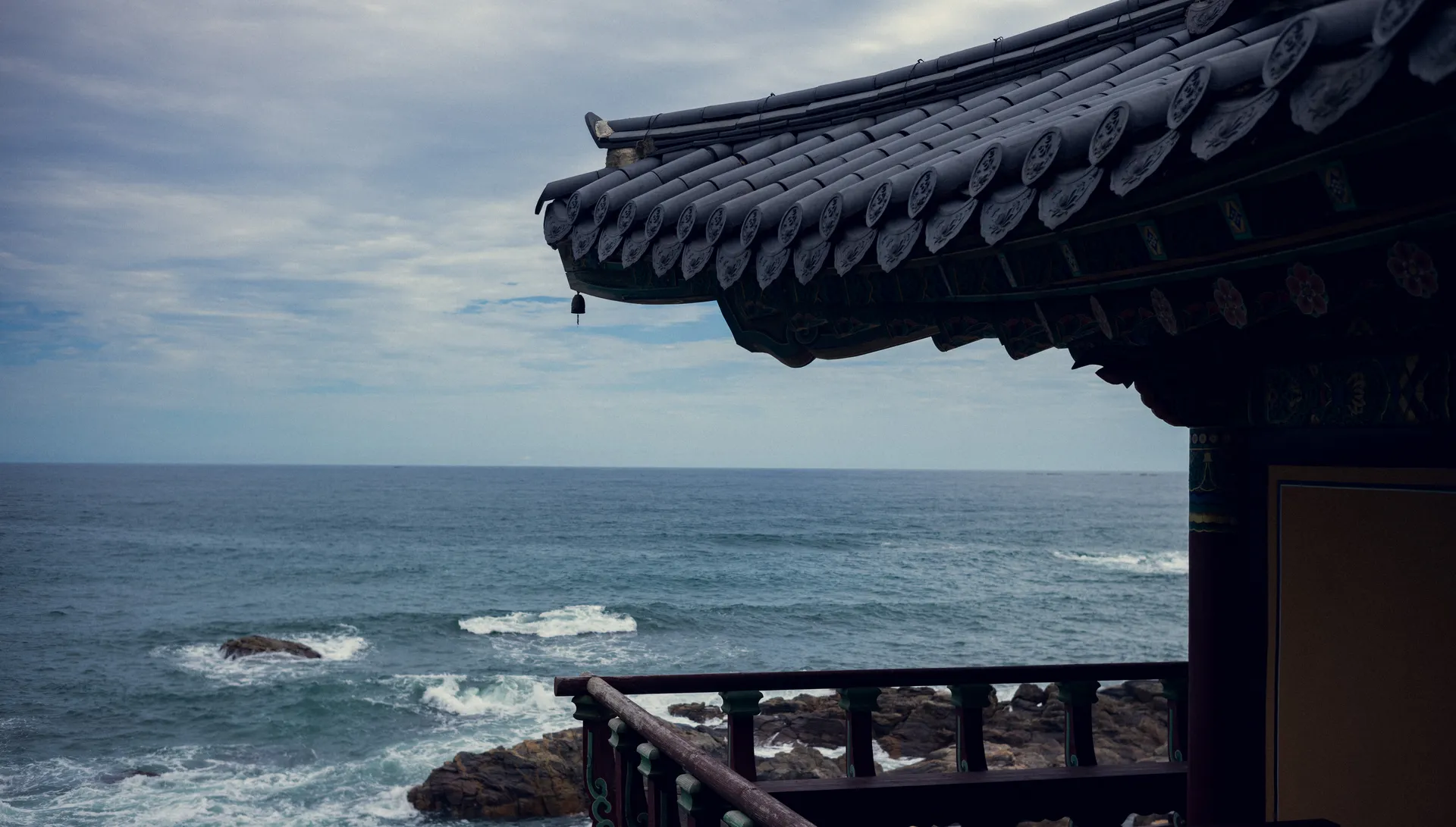 Naksansa, a Clifftop Temple Above the Storm-Grey East Sea