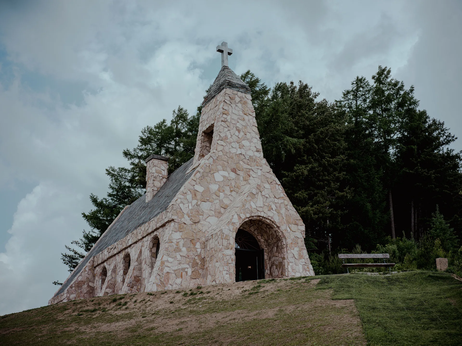 Silverbell Church, a Stone Chapel in the Daegwallyeong Highlands